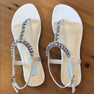 Betsey Johnson Something Blue Rhinestone Flats